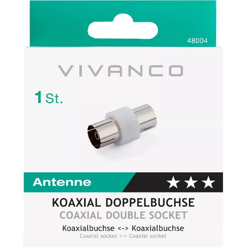 Vivanco adattatore per antenna, giunto coassiale (VVANADATFF)