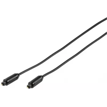 Vivanco cavo ottico Toslink, placcato oro, maschio-maschio, 2 m, nero (VVATOSL20K)