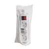 Vivanco VVELSTR3SCHSWWP ciabatta 3 prese Schuko con interruttore, cavo 1,5 m, bianco