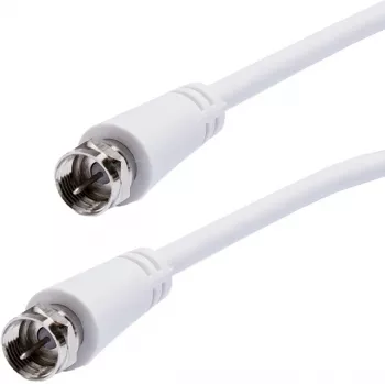 Vivanco VVSAT50MMW cavo coassiale 50 m per TV satellitare, terrestre e via cavo, 75 Ohm, schermatura classe B, bianco