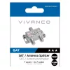 Vivanco VVSATSPLIT1IN2OUT distributore satellitare 1 ingresso 2 uscite 5-2400 MHz connettore F