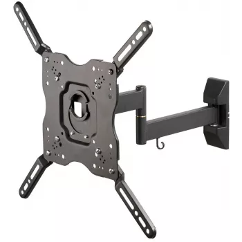 Vivanco supporto da parete TV Full Motion per schermi 32-55 pollici fino a 35 kg, VESA 400x400, inclinabile e orientabile, nero