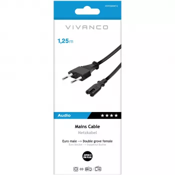 Vivanco cavo di alimentazione, spina EU a spina Giappone 8 pin, 1,25 m (VVITPOWERIT12)