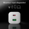STEP BY STEP SBS caricabatterie da parete 45W USB-C + USB-A bianco con cavo USB-C da 1,5 m
