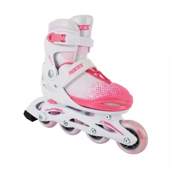 Roces Jokey X Girl pattini inline regolabili 38-41 bianco rosa lilla