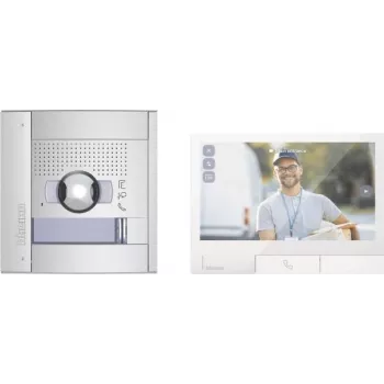 LEGRAND Bticino 363532 kit videocitofono Flex'ONE con postazione esterna Sfera (1 e 2 pulsanti di chiamata), 1 unità