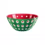 Guzzini Le Murrine piatto da portata 25 cm verde smeraldo/bianco/rosso
