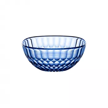 Guzzini Vanity Bowl 25 cm blu denim – ciotola da portata e decoro in SAN trasparente, 2,5 L