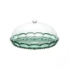 Guzzini Vanity set piatto da torta con campana verde matcha