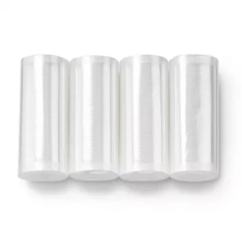MagicVac 4 rotoli di pellicola per sottovuoto, 15 cm x 6 m, 4 rotoli, goffrata, senza BPA, per alimenti