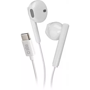 SBS Studio Mix 65c cuffie USB-C cablate, bianche (TEEARTYCAPW)