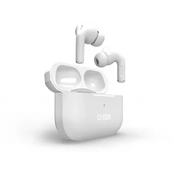 SBS Air Kab Max auricolari TWS con custodia di ricarica wireless, bianchi (TEEARTWSPMAXBTW)