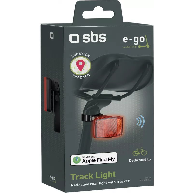 Catadiottro per bicicletta con tracker integrato SBS Find My (TEFINDBIKE)