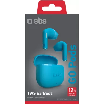 SBS Go Pods auricolari wireless TWS, blu (TEEARTWSGOPODSB)