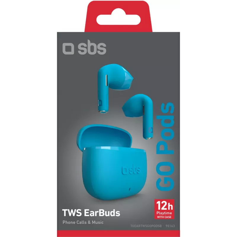 SBS Go Pods auricolari True Wireless (TWS), blu (TEEARTWSGOPODSB)