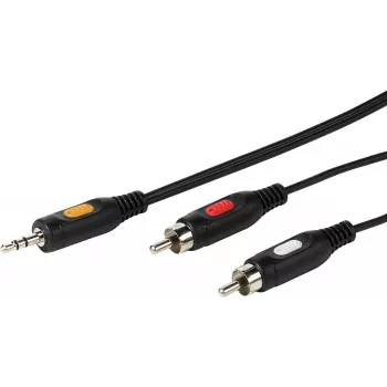 Cavo audio da 3,5 mm a 2xRCA Vivanco 2,5 m (VVAJACK2RCA25MMK)