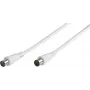 Vivanco cavo d'antenna coassiale, maschio-femmina, 75 Ohm, bianco (VVAN150MFW)
