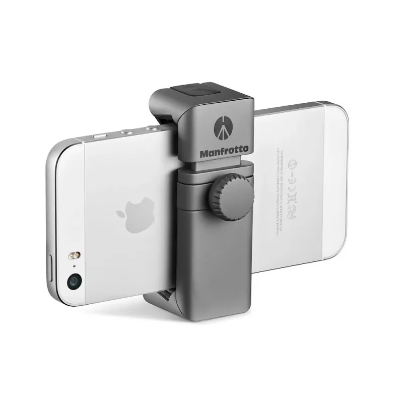 Manfrotto MTWISTGRIP Morsetto universale per smartphone con Twist-Lock, alluminio, nero/grigio