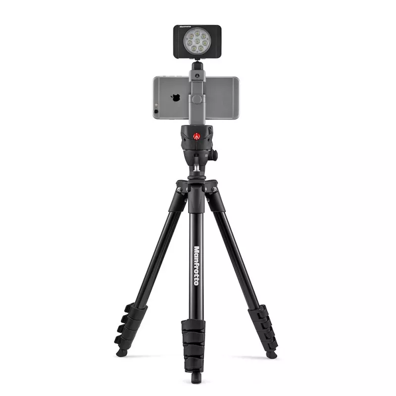 Manfrotto MTWISTGRIP Morsetto universale per smartphone con Twist-Lock, alluminio, nero/grigio