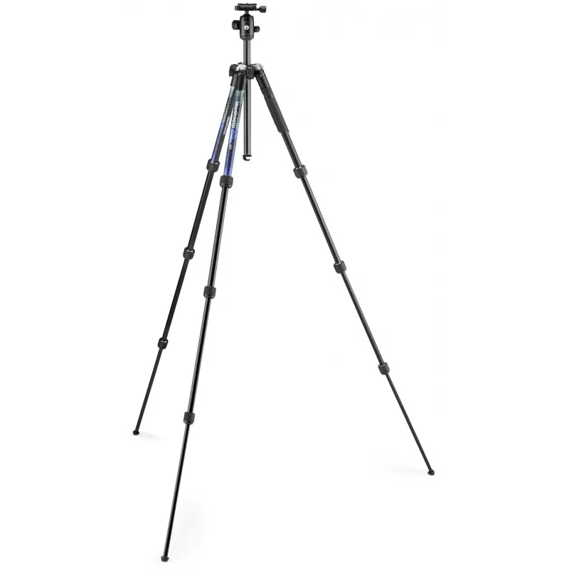 Manfrotto MKELMII4BL-BH Element MII treppiede in alluminio a 4 sezioni con testa a sfera, blu