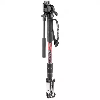 Manfrotto Element MII treppiede video con testa fluida serie 400, alluminio, nero