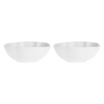LA PORCELLANA BIANCA set di 2 ciotole grandi rotonde Villadeifiori - bianco, 23 cm