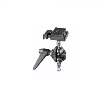 Manfrotto 155RC testa treppiede a due assi con attacco rapido, portata 6 kg, panorama 360°, alluminio, nero