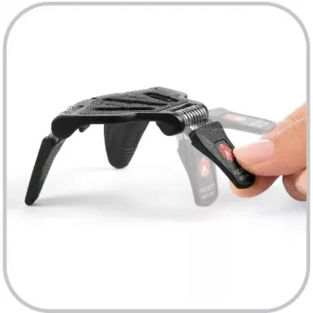 Manfrotto MP3-BK treppiede da tavolo con testa a sfera integrata, nero