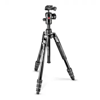 Manfrotto MKBFRTA4BK-BH treppiede da viaggio Befree Advanced con testa a sfera, nero