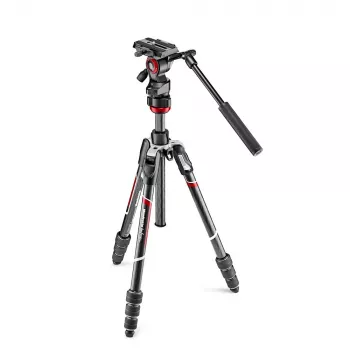 Manfrotto MVKBFRTC-LIVE kit treppiede video in fibra di carbonio con testa fluida Befree Live