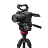 Manfrotto 055 sistema treppiede video in fibra di carbonio con testa fluida 502AH