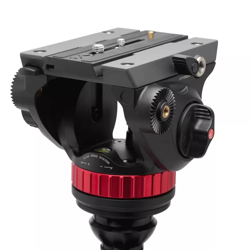 Manfrotto 055 sistema treppiede video in fibra di carbonio con testa fluida 502AH