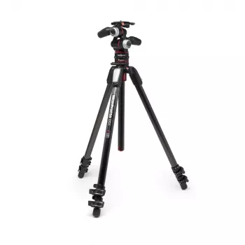 Manfrotto MK055CXPRO33WQR Treppiede in fibra di carbonio con 3 sezioni di gamba e testa a 3 vie XPRO