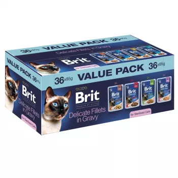 Brit Delicate filetti in salsa per gatti sterilizzati – 36 x 85 g bustine