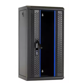 DSIT DS10-3312 case server da parete 12U 10 inch con porta in vetro, 312x310x618 mm, nero