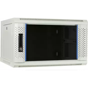 DSIT DS6406W armadio server da parete 6U con porta in vetro, bianco, 600 x 450 x 367 mm