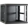 DSIT DS6609 armadio server da parete 9U con porta in vetro, 600x600x501 mm, nero