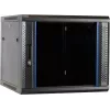 DSIT DS6609 armadio server da parete 9U con porta in vetro, 600x600x501 mm, nero