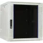 DSIT armadio server da parete reversibile 12U con porta in vetro, bianco, 600x600x635 mm