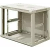 DSIT armadio server da parete reversibile 12U con porta in vetro, bianco, 600x600x635 mm