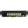 DSIT DS-10Patch5-8FTP patch panel 10 inch 8 porte FTP CAT 5e, montaggio rack 1U, RJ45 schermato, LSA+ IDC, nero