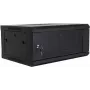 DSIT DS6404 armadio server da parete 4U con porta in vetro, 600x450x280 mm, nero