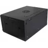 DSIT DS6404 armadio server da parete 4U con porta in vetro, 600x450x280 mm, nero