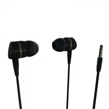 Vivanco VVEARSOLIDSOUNDK cuffie in-ear con microfono, jack 3,5 mm, suono bilanciato con bassi potenti, nero