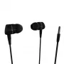 Vivanco VVEARSOLIDSOUNDK cuffie in-ear con microfono, jack 3,5 mm, suono bilanciato con bassi potenti, nero