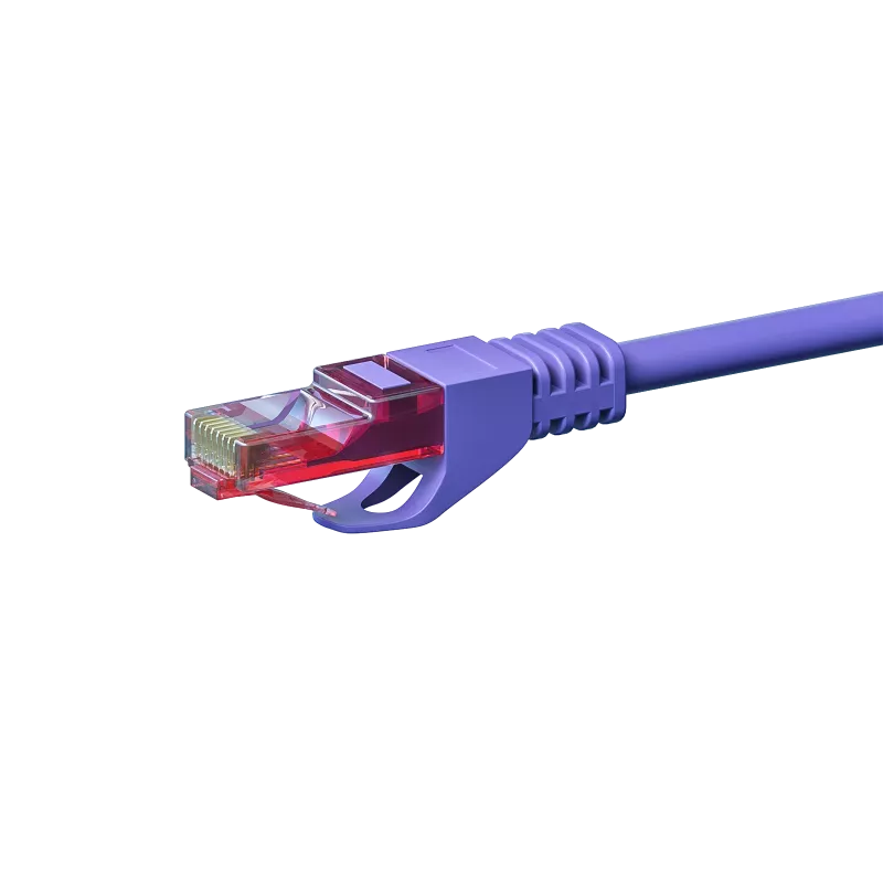 DSIT CAT6 cavo patch Ethernet U/UTP 0,5 m viola 100% rame
