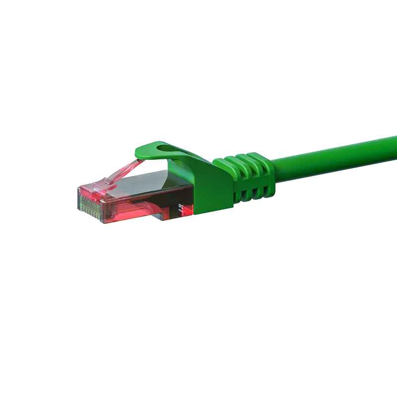 DSIT CAT6 U/UTP cavo patch Ethernet, 20m, verde, 100% rame, RJ45, snagless, Gigabit