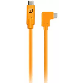 Tether Tools CUCRTC1-ORG cavo USB-C a USB-C angolare da 4,6 m, arancione