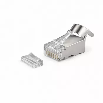 Connettore di rete DSIT SFTP RJ45 CAT6a per conduttori a trefoli (conduttore massiccio) - 10 pz.