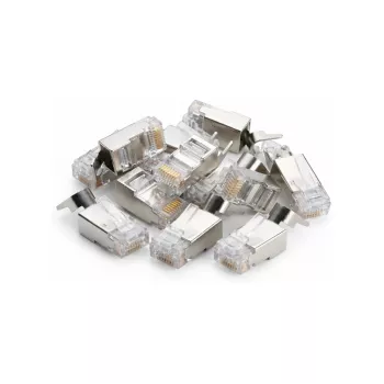 Connettore di rete DSIT SFTP RJ45 CAT6a per conduttori a trefoli (conduttore massiccio) - 10 pz.